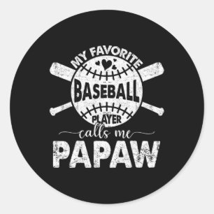 Adesivo A Ser Chamado Papaw Meu Jogador De Beisebol Favori