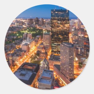 Adesivo A skyline de Boston no crepúsculo