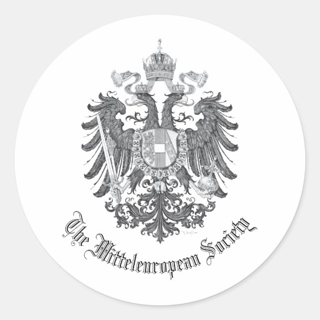 Adesivo A Sociedade Mitteleeuropeia encabeça a águia (Frente)