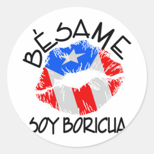 Adesivo A soja Boricua de Besame beija-me que eu sou