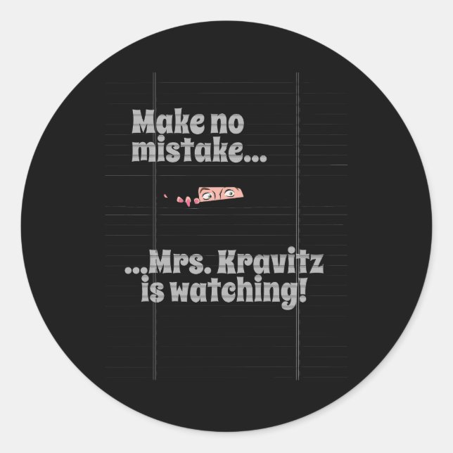 Adesivo A Sra. Kravitz Está A Ver (Frente)