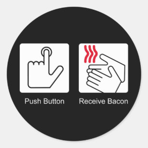 Adesivo A tecla, recebe o bacon - distribuidor do bacon