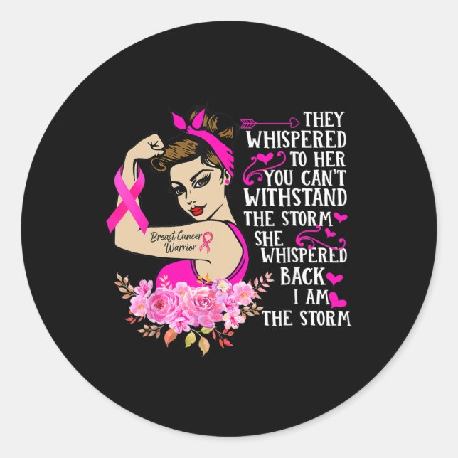 Adesivo A Tempestade Fortes Mulheres Matam Cancer Guerreir (Frente)