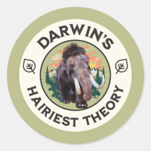 Adesivo A Teoria mais Hairiest de Darwin Wooly Mammoth