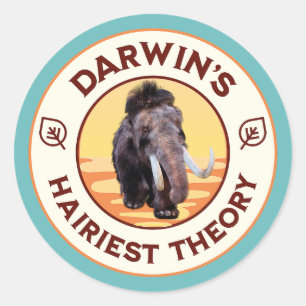 Adesivo A Teoria Mais Hairista de Darwin, Cute Wooly Mammo