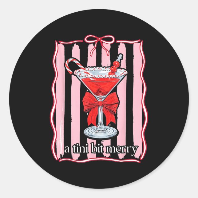 Adesivo A Tini Bit Merry Funny For Men Women  (Frente)