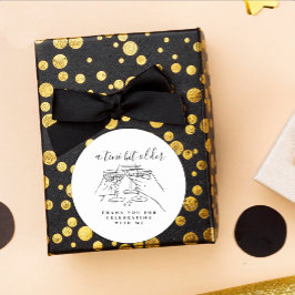 Adesivo A Tini Bit Older White Martini Birthday Thank You