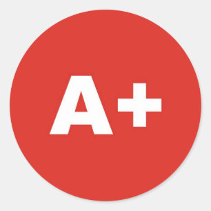 Adesivo A+ Tipo De Sangue / Grupo Rh (Rhesus) Positivo