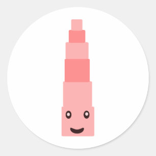 Adesivo A torre rosa Montessori