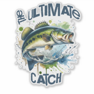Adesivo A última captura de vinheta do trevo de pesca