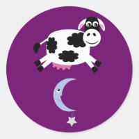 A Vaca Saltou Sobre A Lua - Roxo Personalizável
