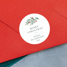 Adesivo A vegetação natalícia deixa uma tipografia mínima 