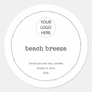 Adesivo A vela da borda preta moderna cosmetica seu logoti