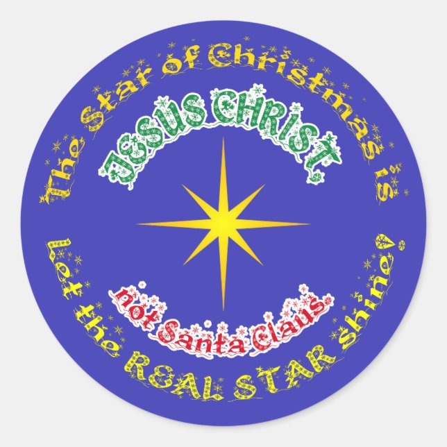 Adesivo A verdadeira estrela do Natal (Frente)