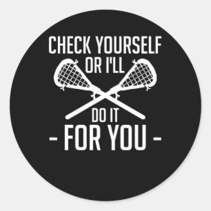 Adesivo A verificação você mesmo do amante do Lacrosse