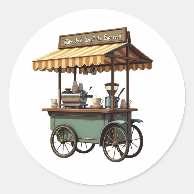 Adesivo A Vida Acontece, Café Ajuda. (Frente)