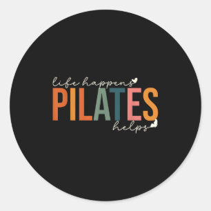 Adesivo A vida acontece pilates ajuda motivação para trein