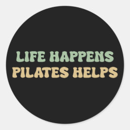 Adesivo A vida acontece pilotos ajuda | Motivação da saída