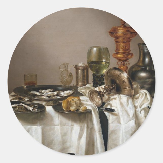 Adesivo A vida com a gilt. Willem Claesz. Heda (Frente)
