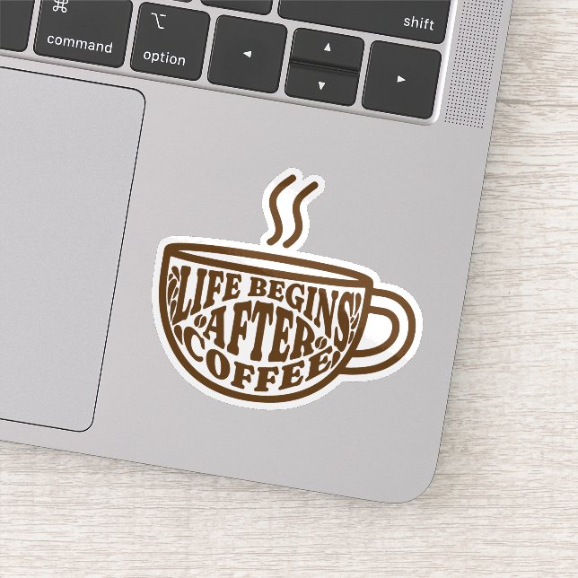 Adesivo A Vida Começa Depois do Café (Detalhe)