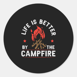 Adesivo A vida do homem é melhor com o camping ao redor da