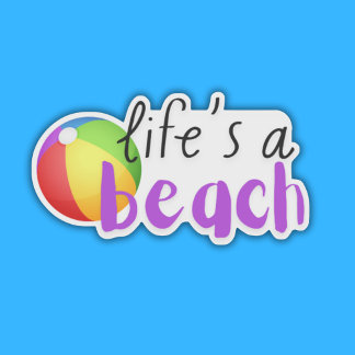 Adesivo A vida é à prova d'água da praia