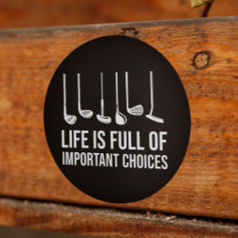 Adesivo A vida é Cheio de escolhas importantes Golfe Natal