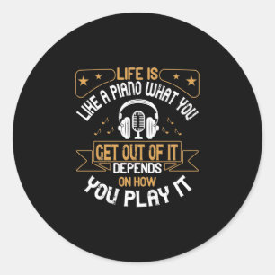 Adesivo A Vida É Como Um Piano