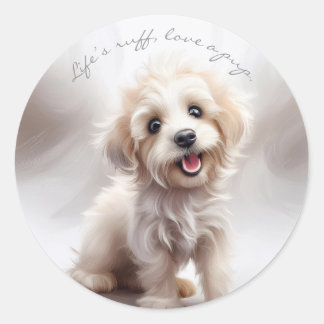 Adesivo A Vida é Difícil, Amo um Cachorrinho