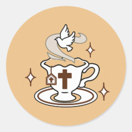 Adesivo A vida é doce com Jesus - Taça Cristã Faith Tea