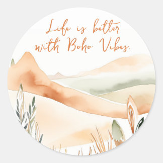 Adesivo A vida é melhor com Boho Vibes - Boho