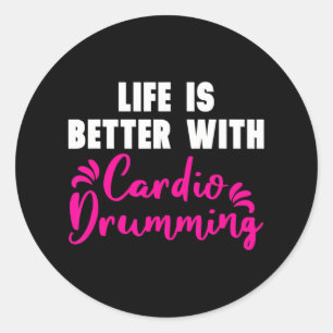 Adesivo 'A vida é melhor com o Cardio Drumming'