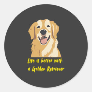 Adesivo A Vida é Melhor Com um Golden Retriever - Amante d