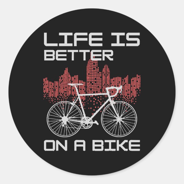 Adesivo A vida é melhor de bicicleta (Frente)