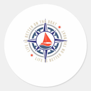 Adesivo A Vida É Melhor Em Um Barco Navegando