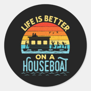 Adesivo A Vida É Melhor Em Uma Casa De Barco Casa Barco La
