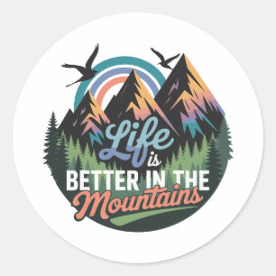 Adesivo A vida é melhor nas montanhas - o empreendimento n