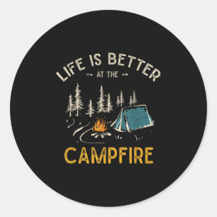 Adesivo A Vida É Melhor No Acampamento C Do Camp Engraçado
