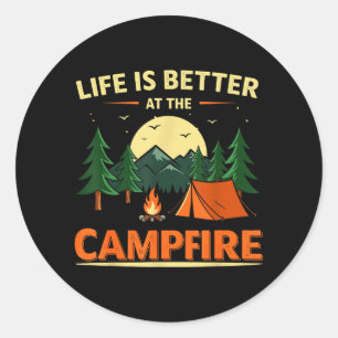 Adesivo A vida é melhor no acampamento Camng Hiking