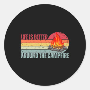 Adesivo A Vida É Melhor No Acampamento Divertido Camping