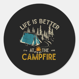 Adesivo A Vida É Melhor No Acampamento Divertido Camping