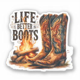 Adesivo A vida é melhor no Boots Vinyl Sticker