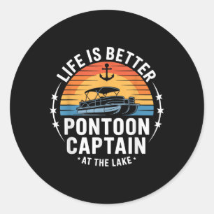 Adesivo A Vida É Melhor No Capitão De Pontão Do Lago Barco