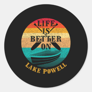 Adesivo A Vida é Melhor no Lago Powell Humor Divertido de
