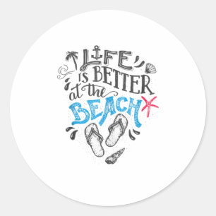 Adesivo A Vida É Melhor No Topo Do Tanque Da Praia