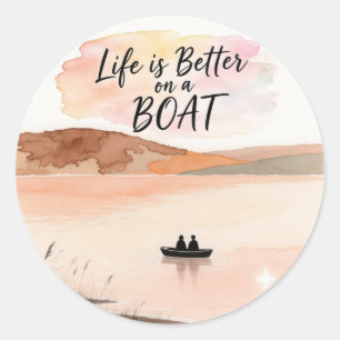Adesivo A vida é melhor num barco