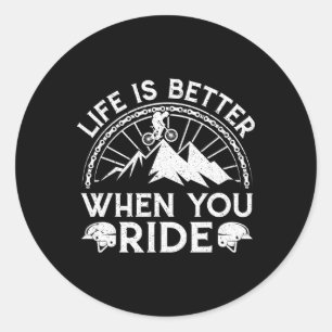 Adesivo A Vida É Melhor Quando Você Anda De Bicicleta De M