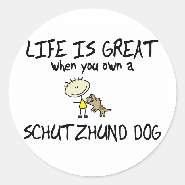 Adesivo A vida é o Excelente Schutzhund (Frente)