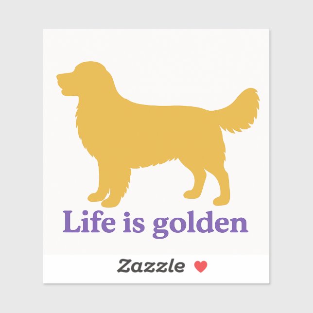 Adesivo A vida é ouro e muito melhor com um ouro (Folha)