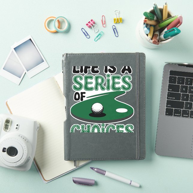 Adesivo A vida é uma série de escolhas, golfe (Capa para iPad)